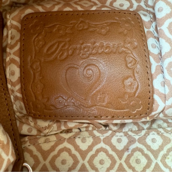 Brighton London Groove Raffia Handbag Tan Bag Leather Trim - Picture 7 of 11